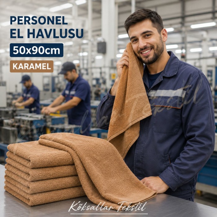 Personel El Havlusu 50x90cm Karamel